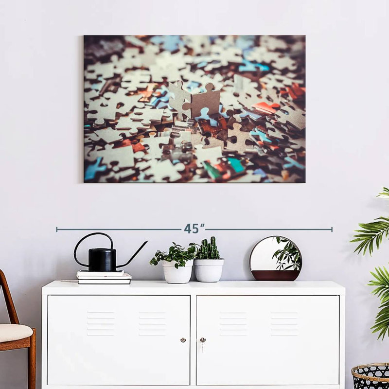Senne Solving A Puzzle, 30" H x 45" W