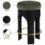 Tabouret de comptoir rembourré en velours Bocceli-1008462355-1008462359