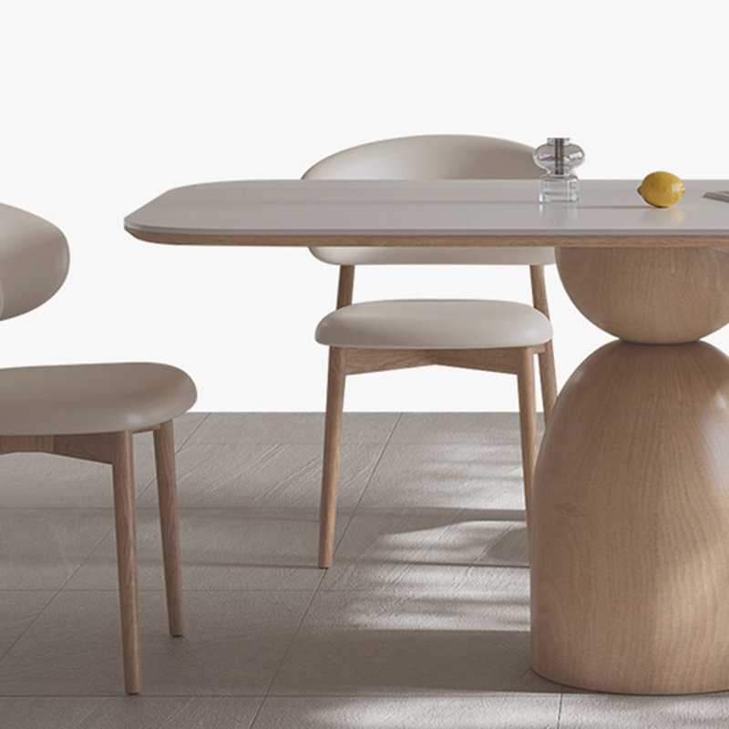 Table de salle à manger en ardoise de style crème, H 29,52 po x L 70,86 po x l 35,43 po