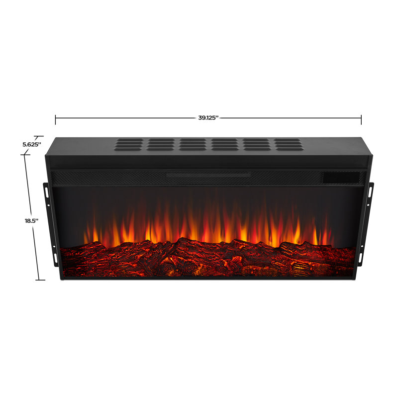 Alcott 75" Landscape Electric Fireplace by Real Flame, Aged Barrel, Standard
