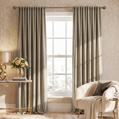  Velvet Blackout Curtains for Living Room, Thermal Insulated Luxury Drapes for Bedroom, Room Darkening Back Tab Velvet Window Treatments