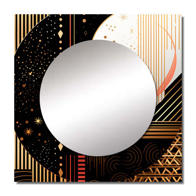 Johnesia - Grand miroir carré géométrique moderne pour décoration murale
