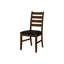 Chaise transitionnelle 2, 37,5 po Hauteur, bois massif brun, siège rembourré pour chaises hautes de 37 po et 2, revêtement en similicuir, structure en bois et cuisine