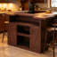 Table de bar ou armoire à vin H 41,35 po - brun antique