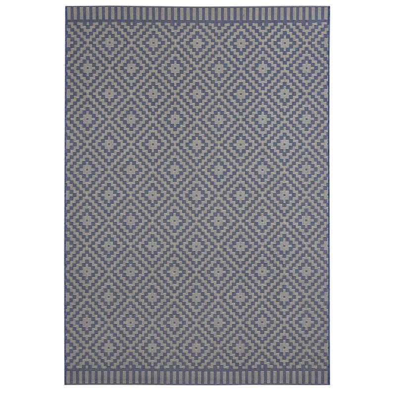 Breeze Flatweave Blue/Beige Rug, Rectangle 80 x 150cm
