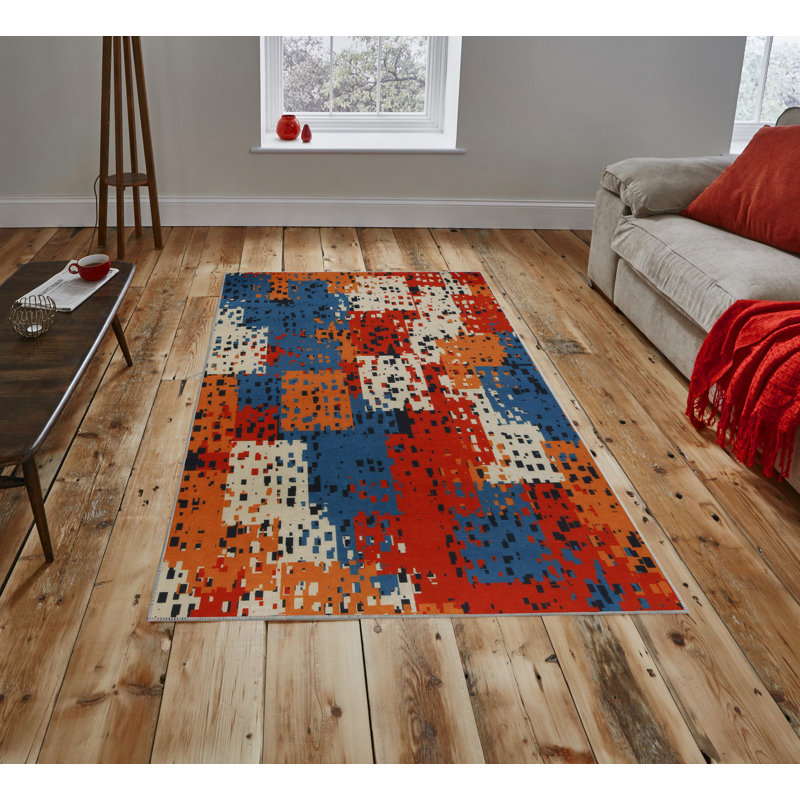 Premium Hall Carpet, 31.5 x 78.7 Inches | 100% Polyester, Antibacterial | 0.04 in Pile Height, Non-Slip Underside, Machine Washable | 3D Digital Printing | Ideal for Living Room & Entryway, Easy Maintenance