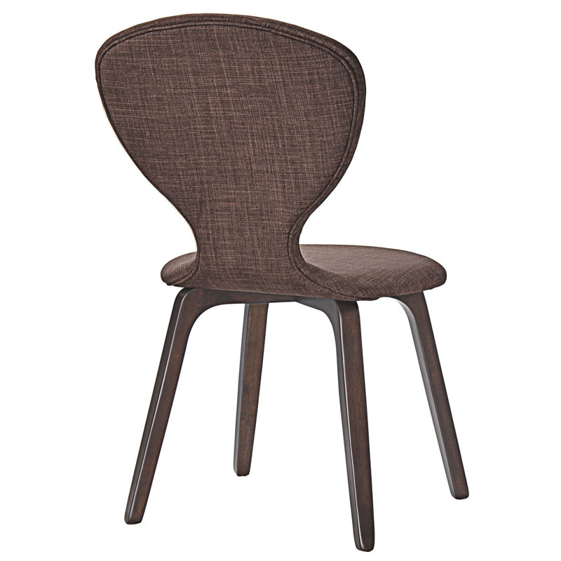 Modway Tempest Dining Chair, Walnut Brown