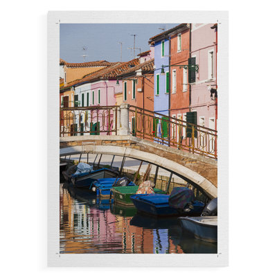 Colorful Canal -Canvas Print Only - NOT FRAMED