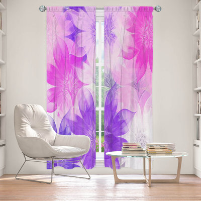 Paire de rideaux obscurcissant en polyester Glafira