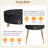 Easy Assembly End Tables with High Gloss Faux Marble Tabletops, Set of 2, Modern Fluted 2 Side Tables with Drawers, Round Coffee Tables with Golden Legs for Living Room-840819723