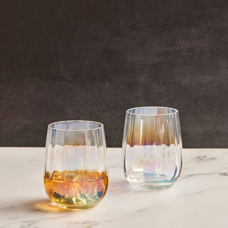  Palazzo 15.25oz. Double Old Fashioned Drinking Glass Glassware Set