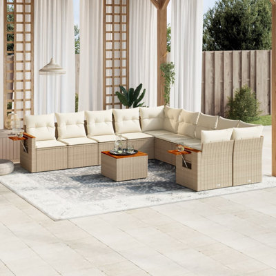 Ensemble de canapé de jardin Vidaxl beige