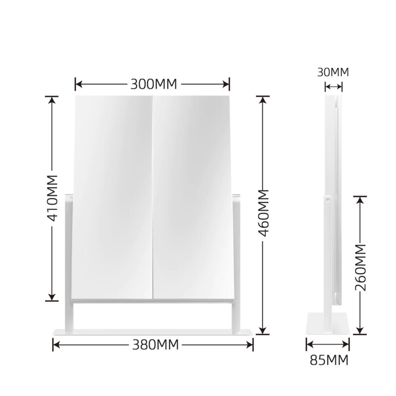 Miroir de salle de bain Lavish, Noir