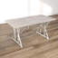 Table de cuisine extensible de style nordique, table de salle à manger extensible, avec base en tréteaux robuste