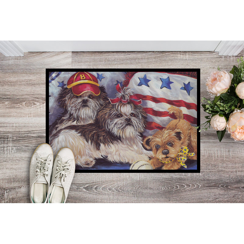 Tapis intérieur ou extérieur Westie A Winter's Night 24X36 PPP3276JMAT_Dog, Shih Tzu chéris américains