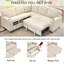 Canapé-lit modulaire en L avec lit escamotable et rangement, canapé-lit 5 places avec chargement USB-1589264079