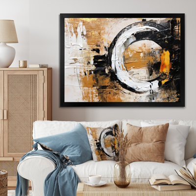 Tourbillons bruns noirs à multiples facettes sur toile