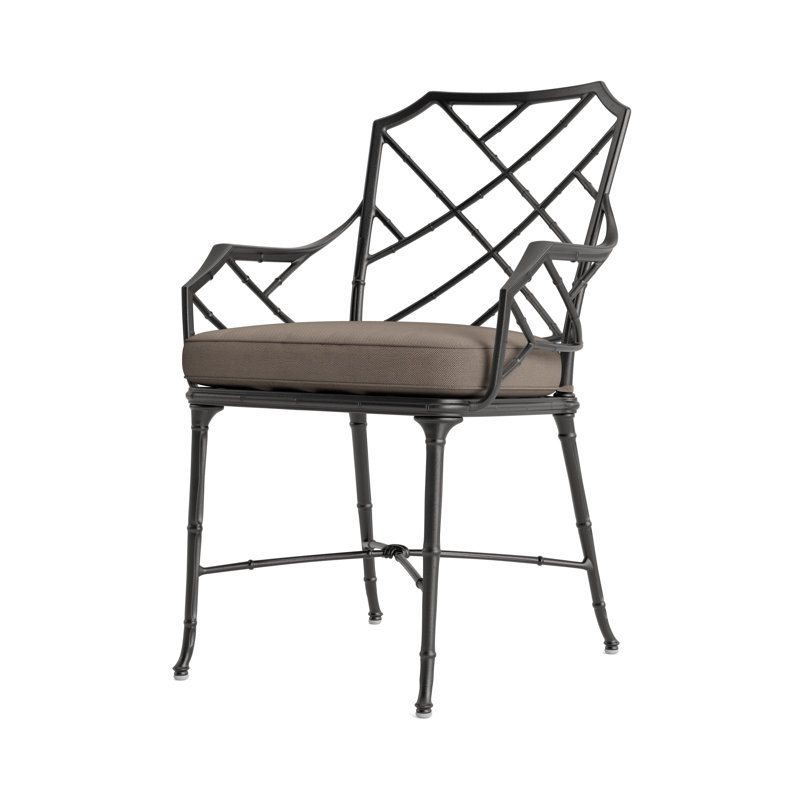 Calcutta Outdoor Dining Chair, Fusion Dove, Textured Pewter