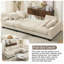 Canapé-lit d'angle 4 places en velours côtelé HF-114 po L x 54,5 po P x 33 po H