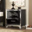 Élégante table de chevet ultrabrillante avec poignée en métal, table de chevet à miroir avec 2 tiroirs pour la chambre à coucher et le salon-2106828664