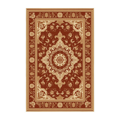 Tapis oriental doux et moelleux à motif oriental Cozine - brun clair