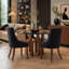 Ensemble de 2 chaises de salle à manger en bois massif, chaises de style rustique avec pieds en bois massif, chaises de cuisine rembourrées de style Mid-Century et chaises rembourrées convenant aux restaurants et aux cafés-440443712