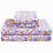 Retro Rainbow Butterfly Flower Bedding Set - Vintage Groovy Floral Boho Sheets with Deep Pocket Fitted Sheet & 2 Pillow Cases - Sun Moon Decor-115840920-115840919