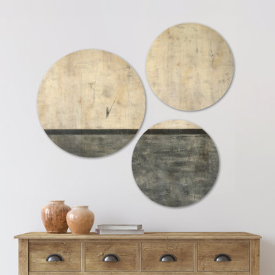 " Gray and White Abstract Art " 3 Piece Art Color Photography Painting