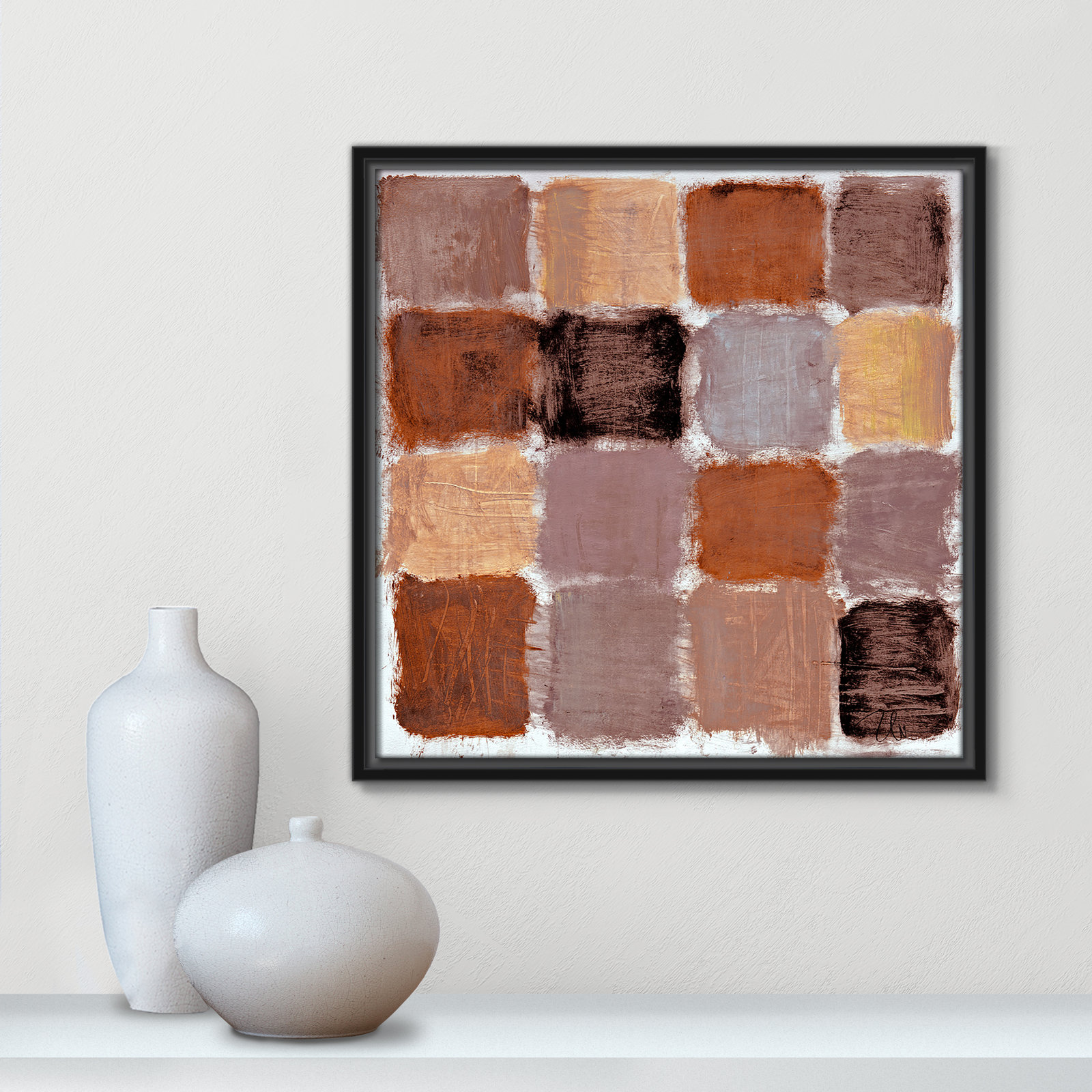 Coppola "Powder Room Spice Reflections" Print, 17.5" H x 17.5" W, Black