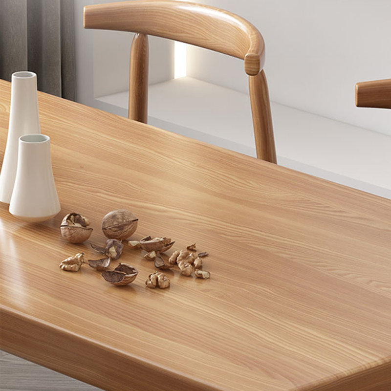 Ensemble de table de salle à manger en bois massif de style nordique, 29.5"H x 86.6"L x 35.4"W