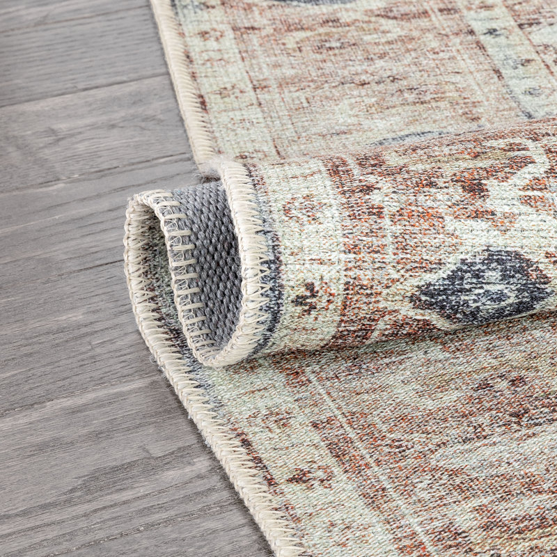 Tapis oriental rouille oriental, Rectangle 3 pi 11 po x 5 pi 3 po