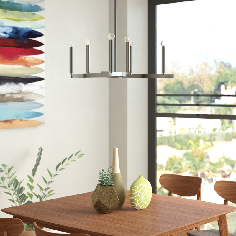 Lustree 6 lumières façon bougie/classique Mcspadden, Chrome