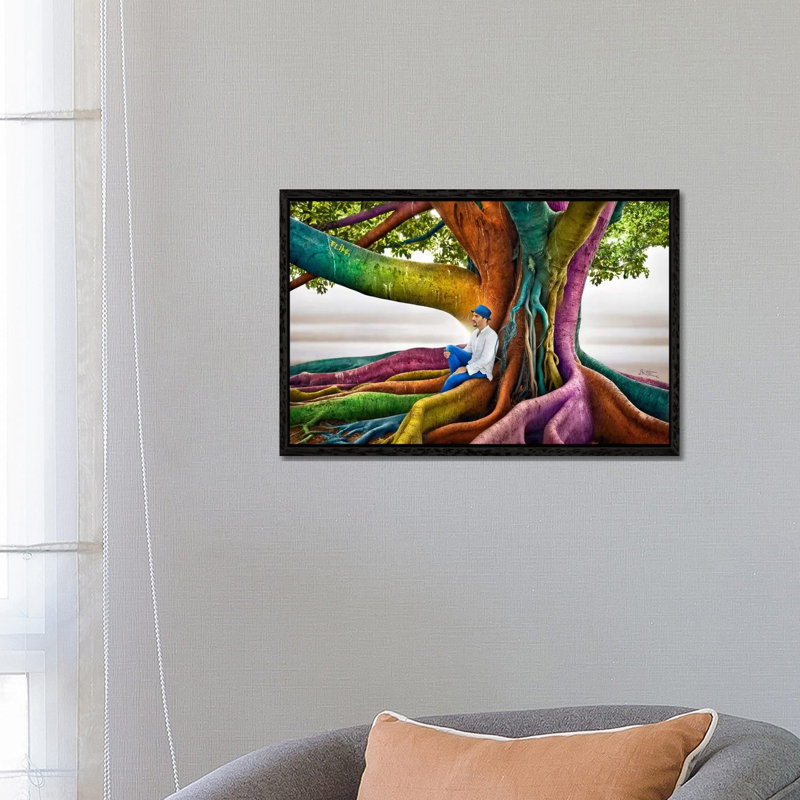 Just Dreaming by Ben Heine - Print on Canvas, 66.04 cm H x 45.72 cm W, Black Framed