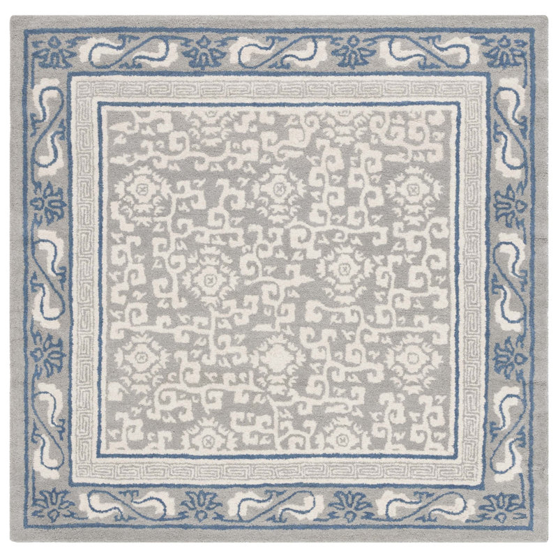 Antiquity Hand Tufted Wool Oriental Rug, Square 6'