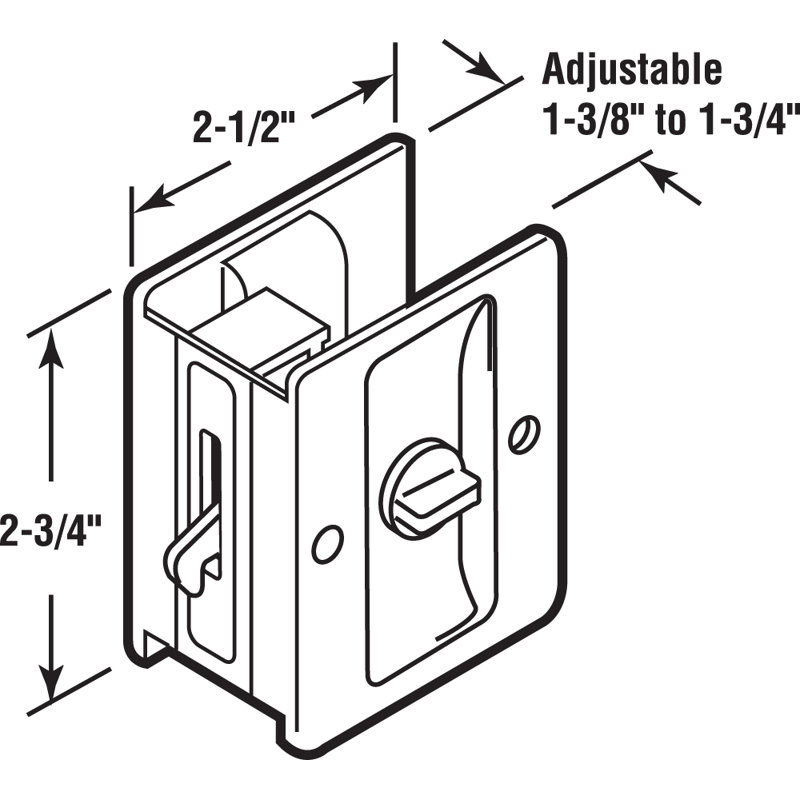 Privacy Lock with Pull Pocket Door Hardware