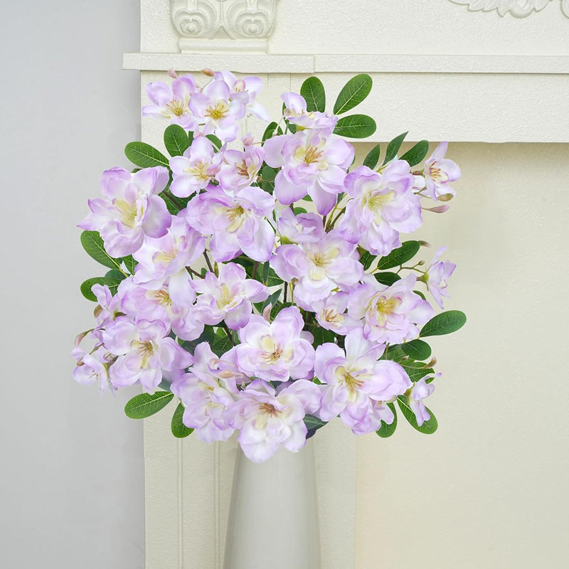 3 PCS Cornouiller artificiel lilas fleurs printanières soie arrangement floral