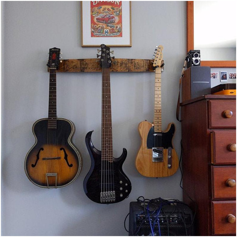 Support mural pour guitare Whiskey Barrel