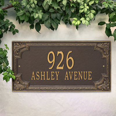 Signature Series 2-Line Wall Address Plaque