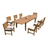 Kadin Outdoor 11 - Piece Teak Dining Set