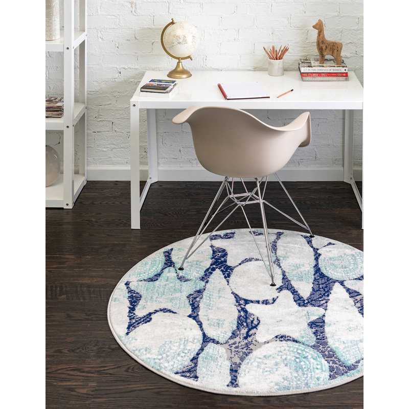 Tapis à imprimé animal Ossineke, Rond 4 pi