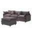 Canapé modulaire classique avec repose-pieds, tissu en chenille doux, sièges confortables et assemblage facile pour les salons confortables-1992326188