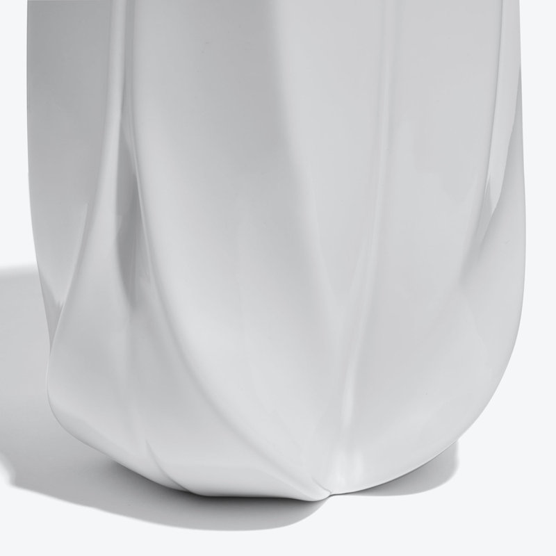 BRAID Porcelain Table Vase, White