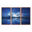 "Blue Waters" et "Blue Sky Sunset" - ensemble d'art mural sur toile encadrée "Sea & Shore"-137892097-137892096