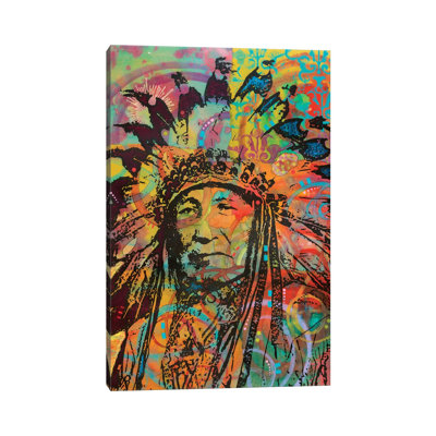 Native American V by Dean Russo - Wrapped Canvas Painting