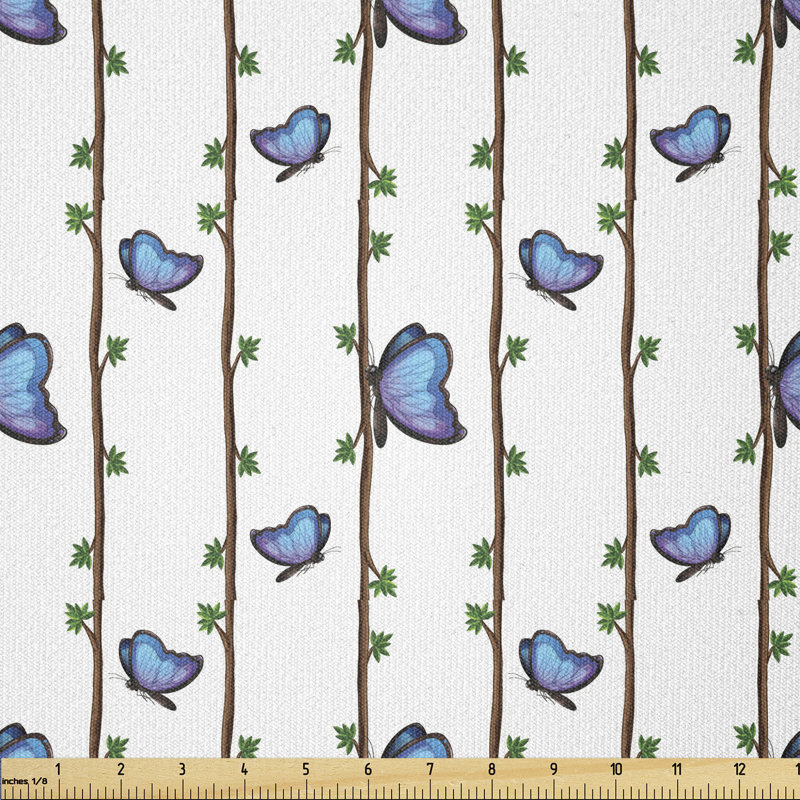 Crumes Winged Butterflies on Branches Multi-Purpose Fabric