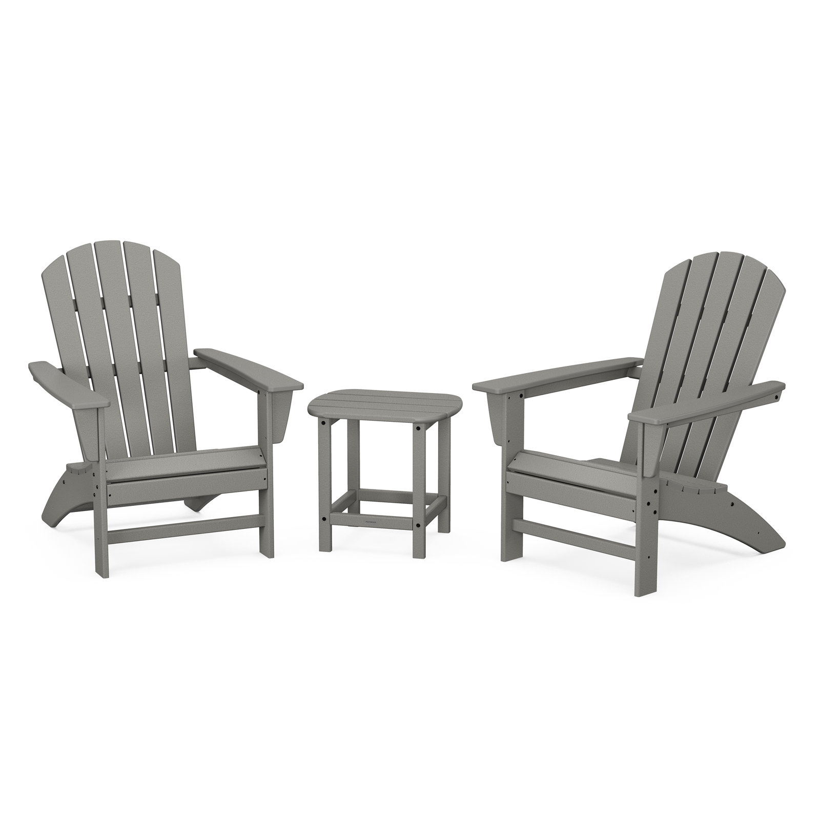 POLYWOOD® Nautical 2-Person Patio Seating Group, Slate Gray