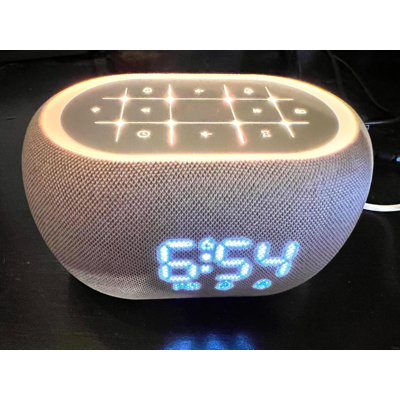 3‑in‑1 Digital Alarm Clock FM Radio with 7‑Color Night Light Dual Alarm Dimmable Display Bedside Table Clock