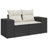 Vidaxl Garden Sofa Set Black PE Rattan Garden Sofa Set Rectangular