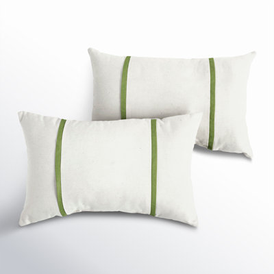 Furston Striped Outdoor Reversible Throw Pillow
