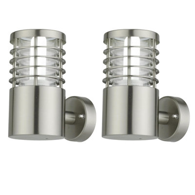 Verne Stainless Steel Outdoor Armed Sconce